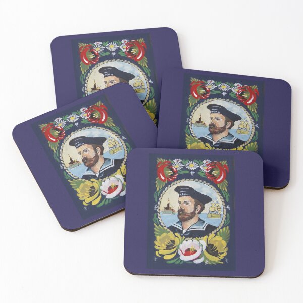 Item preview, ''Hero'' Vintage traditional Roses and Castles design with sailor designed and sold by Penny Taylor- Beardow.
