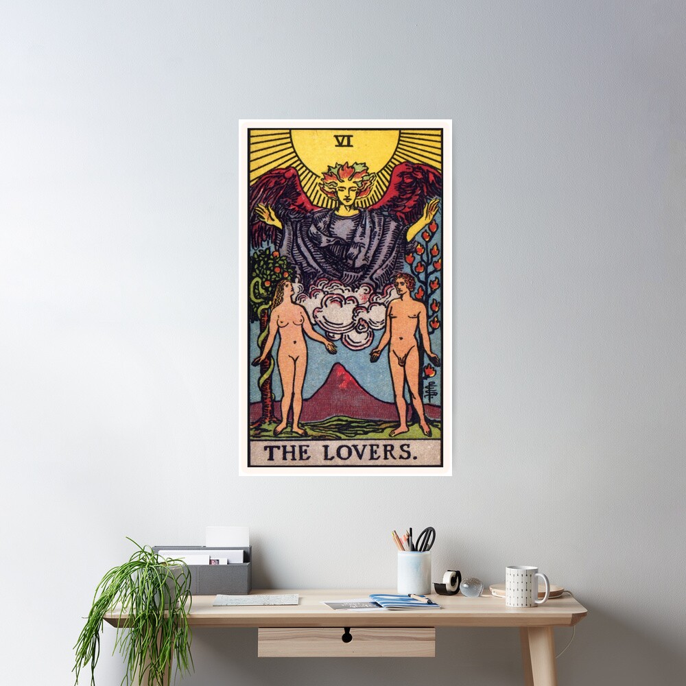 VI. The Lovers Tarot Card Poster