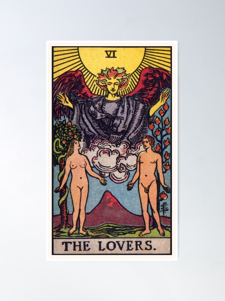 Alternate view of VI. The Lovers Tarot Card Poster