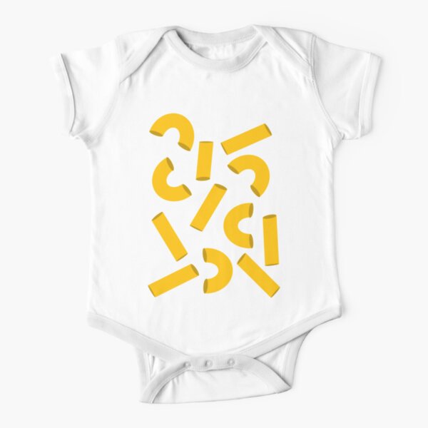 Macaroni Pasta Pattern Short Sleeve Baby One-Piece