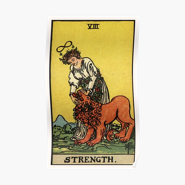 VIII. Strength Tarot Card Poster