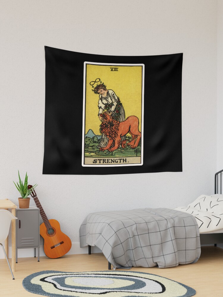 Strength tarot card tapestry hot sale