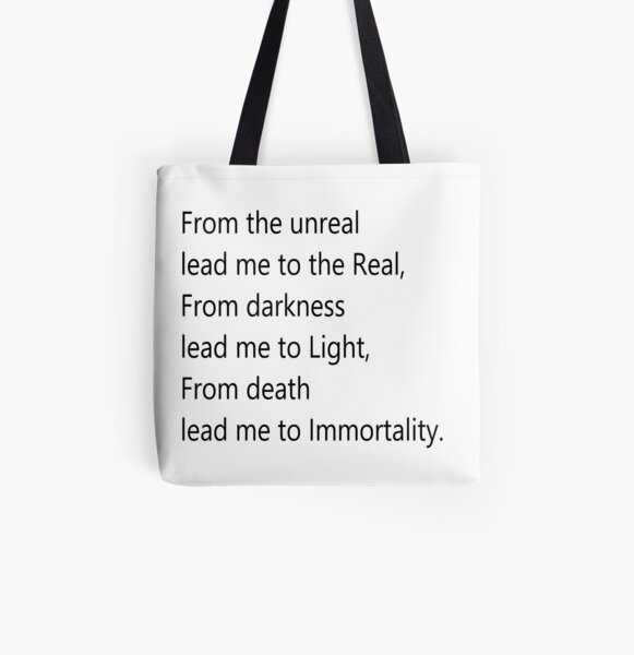 From the unreal lead me to the Real All Over Print Tote Bag