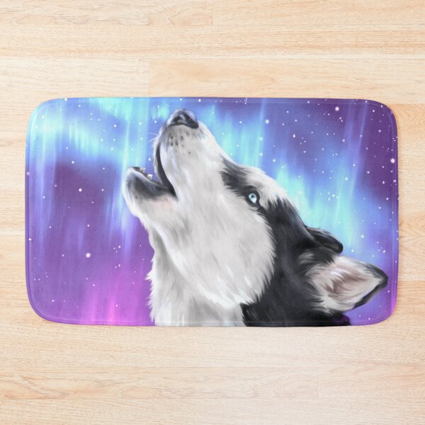 Item preview, Northern Lights, Howling Husky | Siberian Husky Dog Artwork designed and sold by shirinsart.