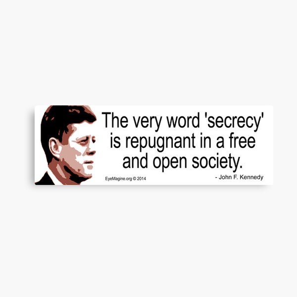 JFK on Secrecy Canvas Print