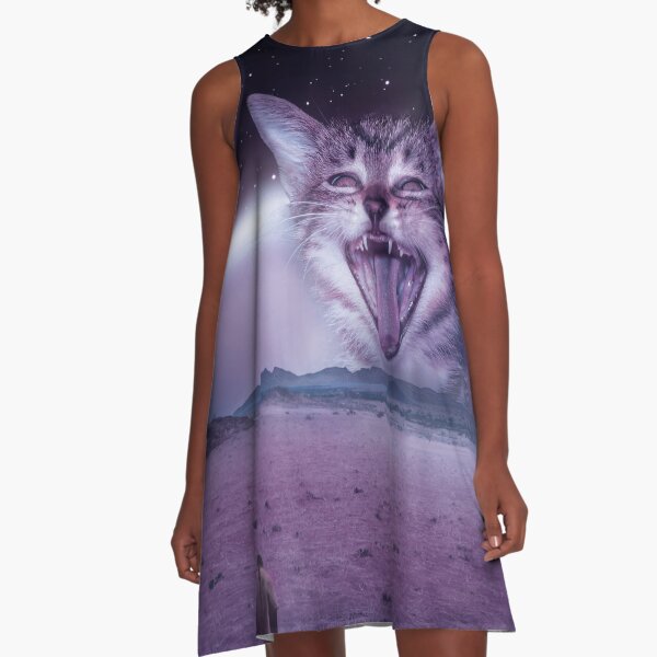 Planet Of The Cats A-Line Dress