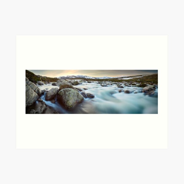 Snowy River Sunset, Mt Kosciuszko, New South Wales, Australia Art Print