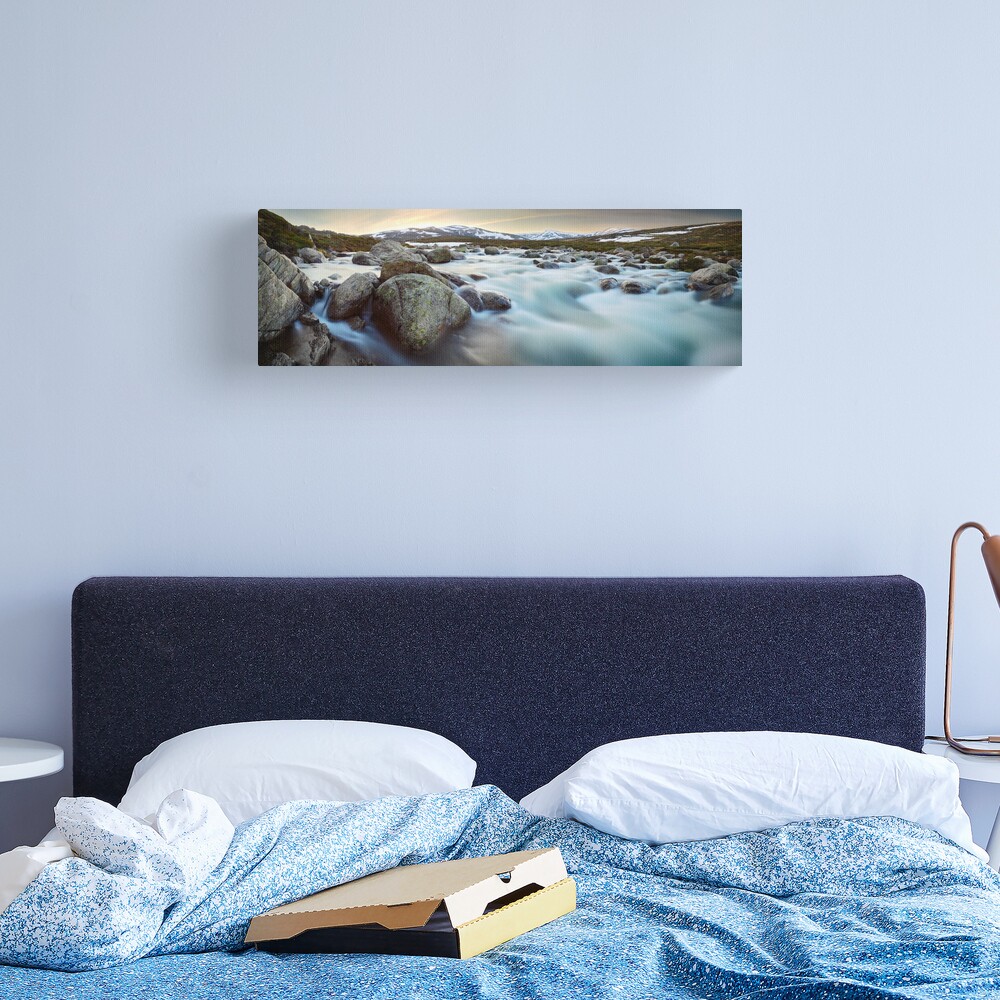 Snowy River Sunset, Mt Kosciuszko, New South Wales, Australia Canvas Print