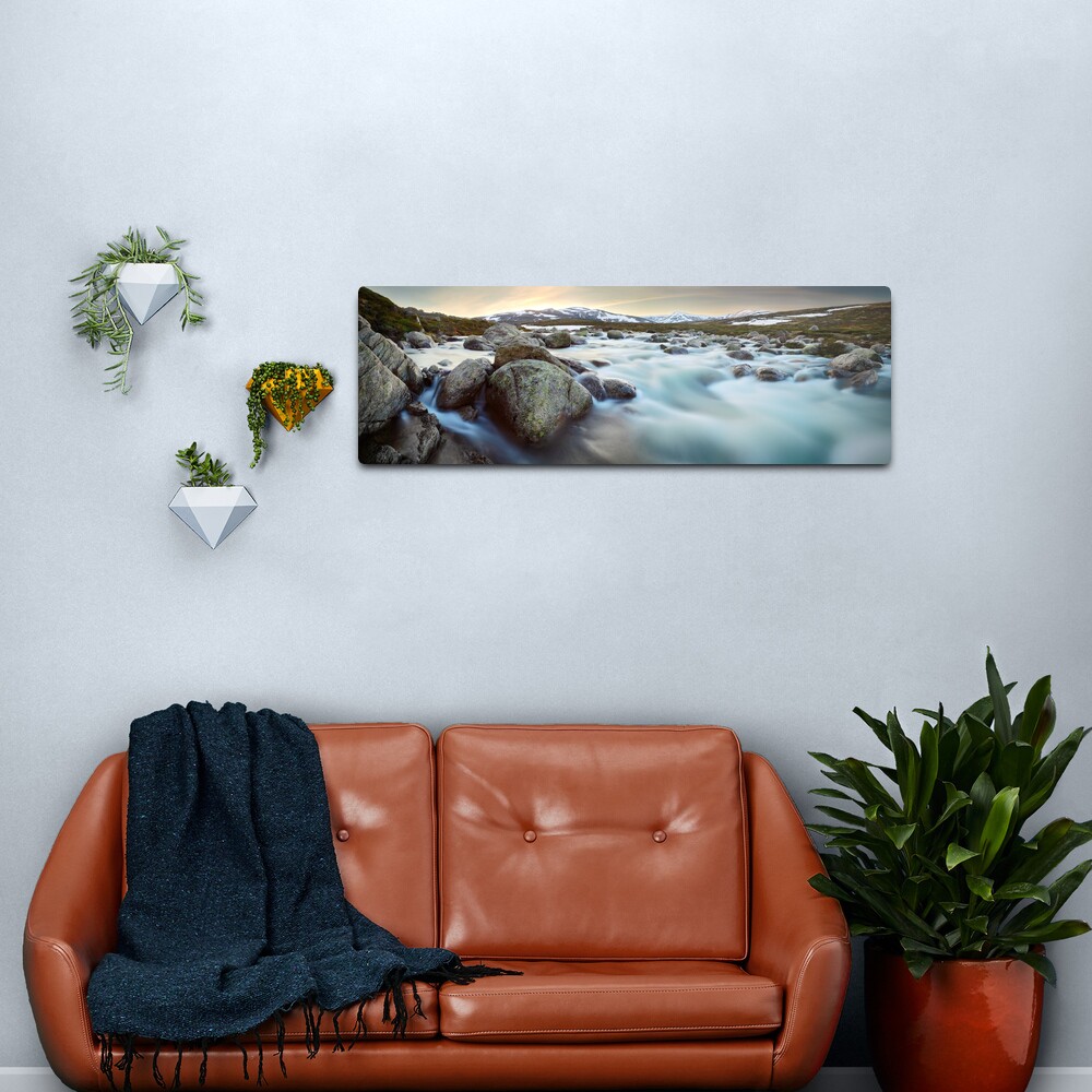 Snowy River Sunset, Mt Kosciuszko, New South Wales, Australia Metal Print