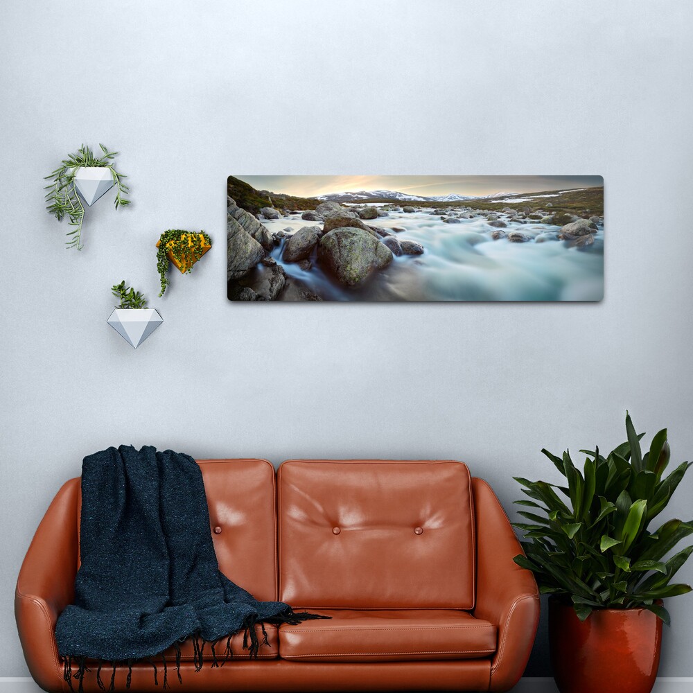 Snowy River Sunset, Mt Kosciuszko, New South Wales, Australia Metal Print