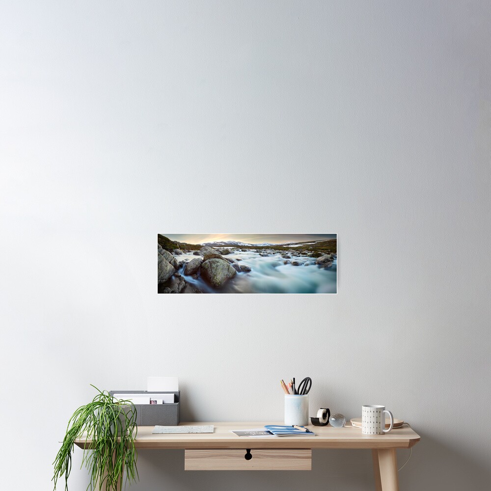 Snowy River Sunset, Mt Kosciuszko, New South Wales, Australia Poster