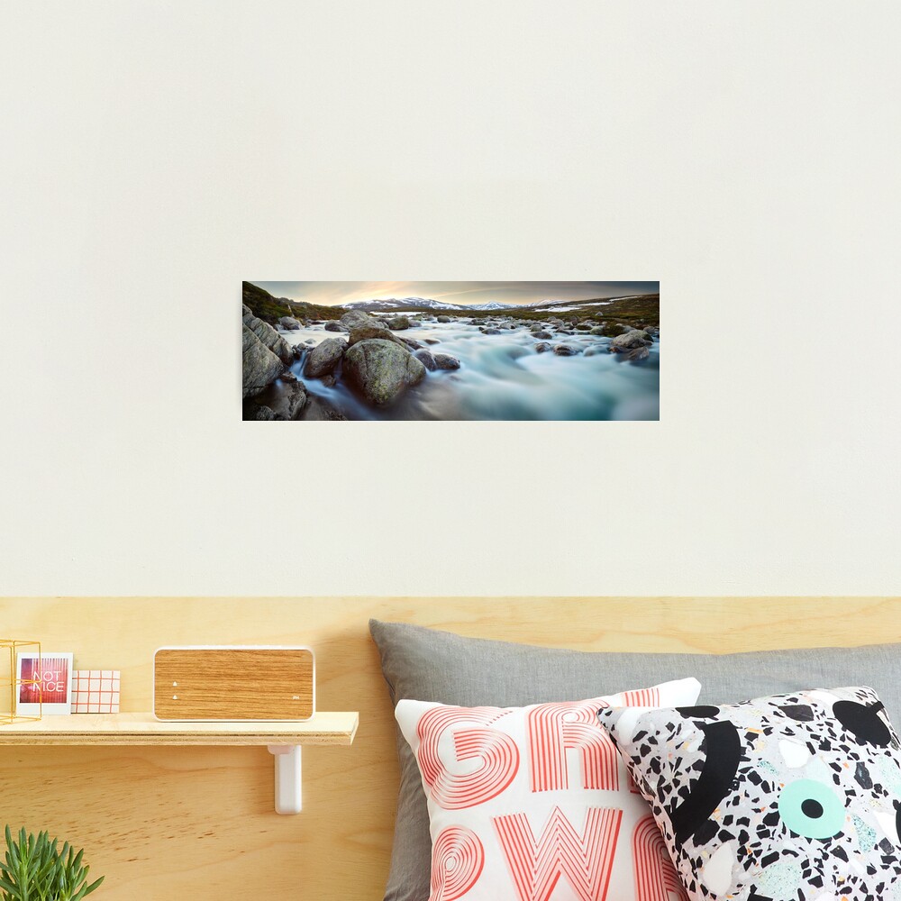 Snowy River Sunset, Mt Kosciuszko, New South Wales, Australia Photographic Print
