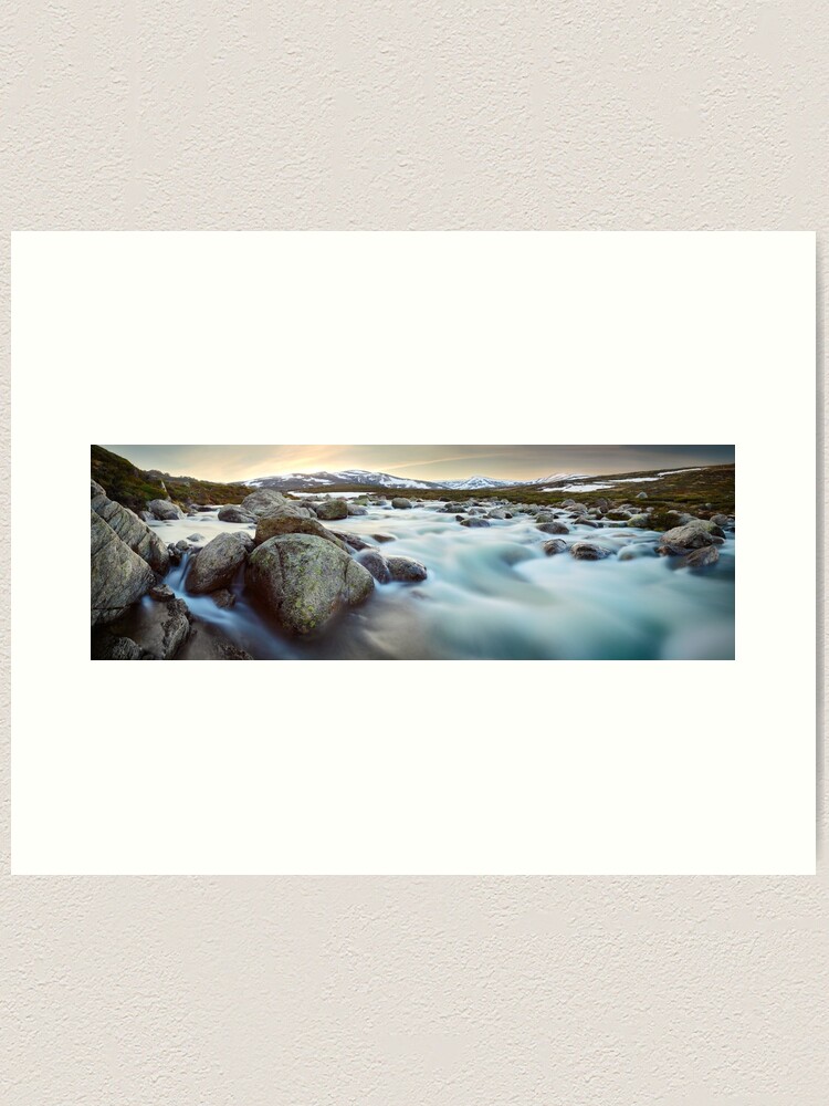 Alternate view of Snowy River Sunset, Mt Kosciuszko, New South Wales, Australia Art Print