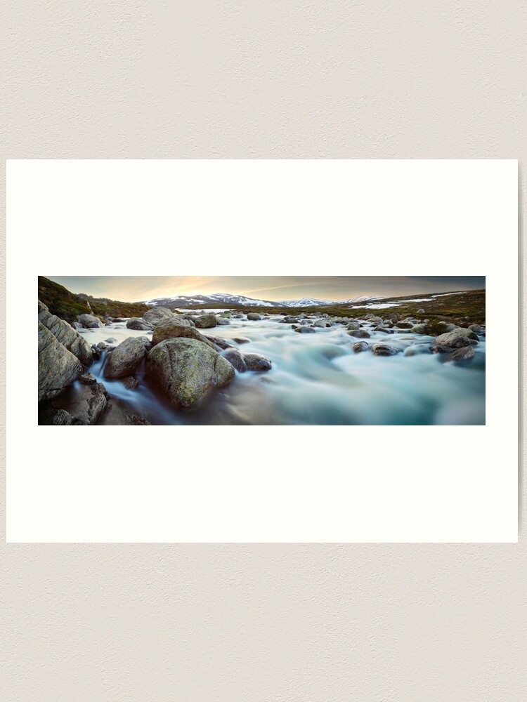 Alternate view of Snowy River Sunset, Mt Kosciuszko, New South Wales, Australia Art Print