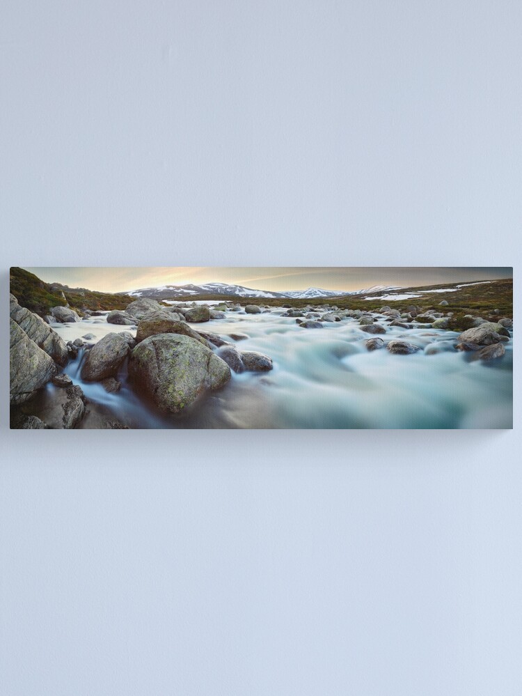 Alternate view of Snowy River Sunset, Mt Kosciuszko, New South Wales, Australia Canvas Print