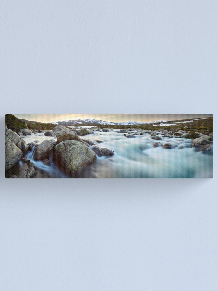 Alternate view of Snowy River Sunset, Mt Kosciuszko, New South Wales, Australia Canvas Print