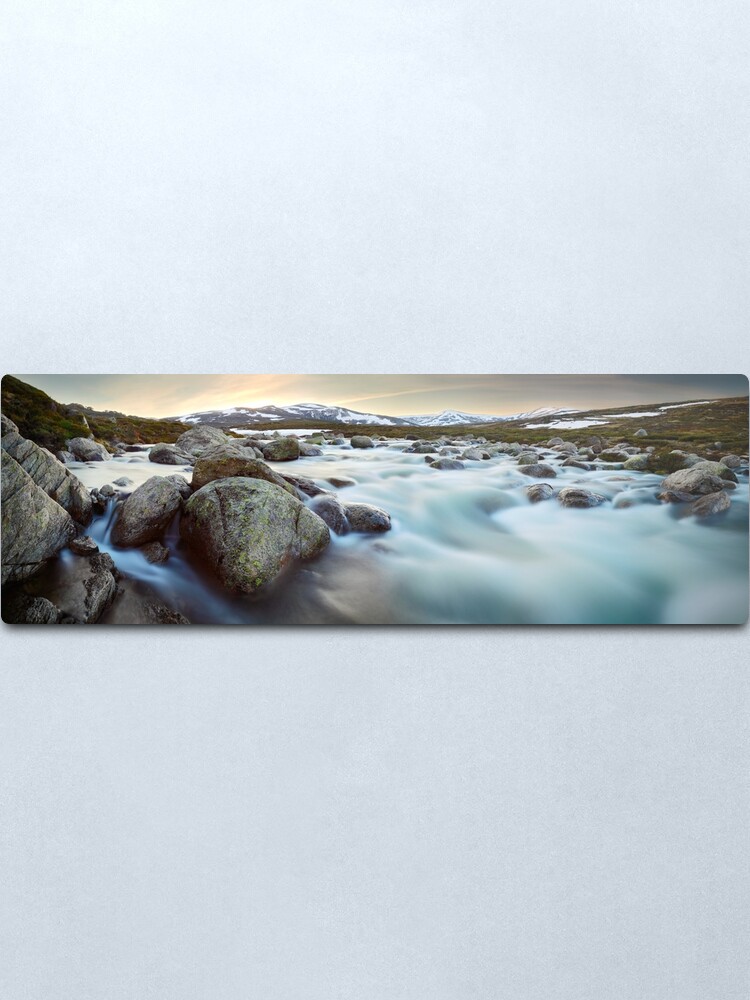 Alternate view of Snowy River Sunset, Mt Kosciuszko, New South Wales, Australia Metal Print