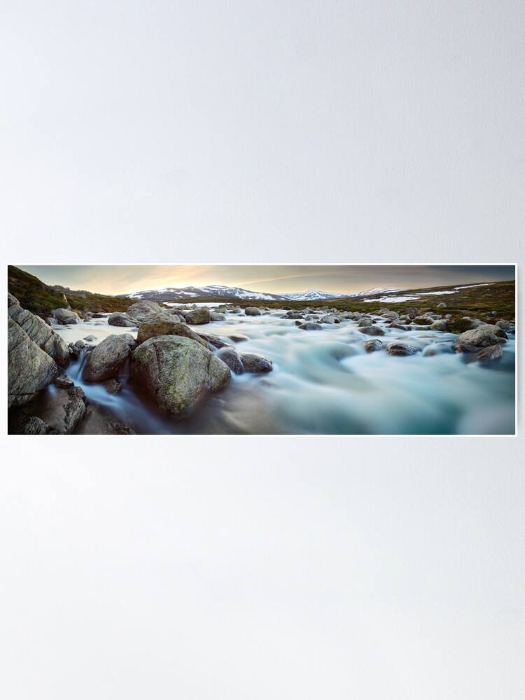 Alternate view of Snowy River Sunset, Mt Kosciuszko, New South Wales, Australia Poster