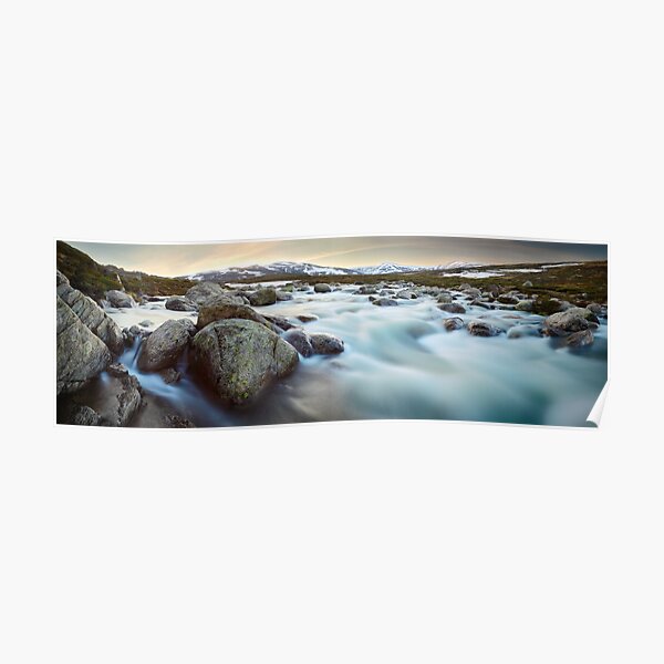 Snowy River Sunset, Mt Kosciuszko, New South Wales, Australia Poster
