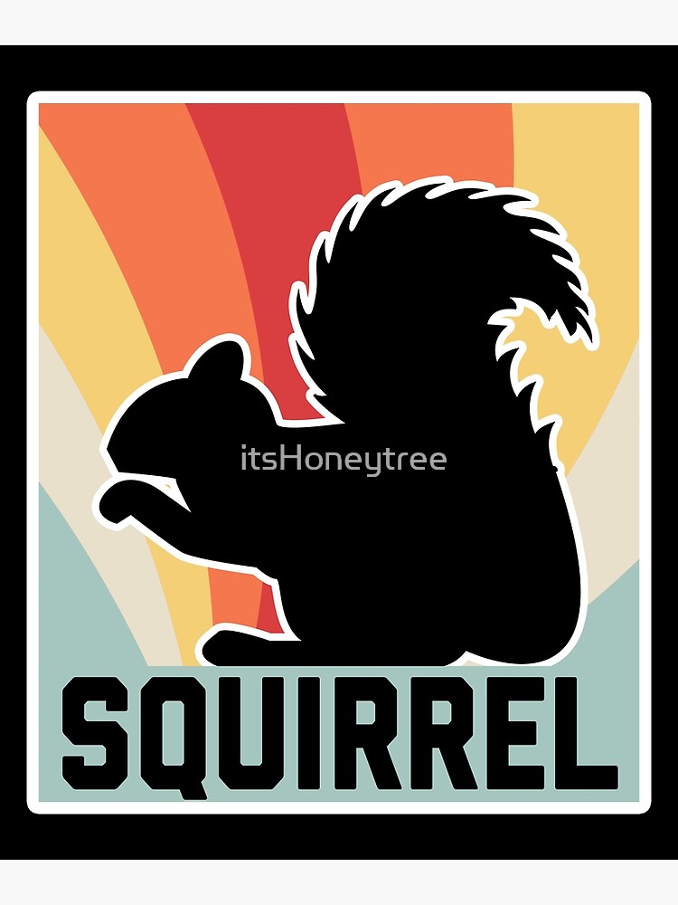 Discover Squirrel Retro Premium Matte Vertical Poster