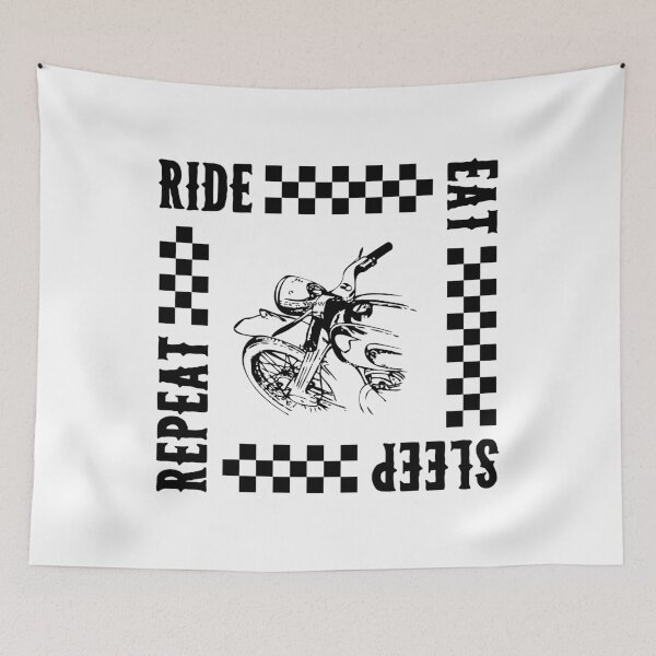 Item preview, RIDE EAT SLEEP REPEAT - Motorcyclist gift idea designed and sold by billky.