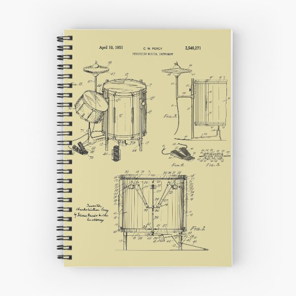 Item preview, Drum Set Patent Print 1951 designed and sold by MadebyDesign.