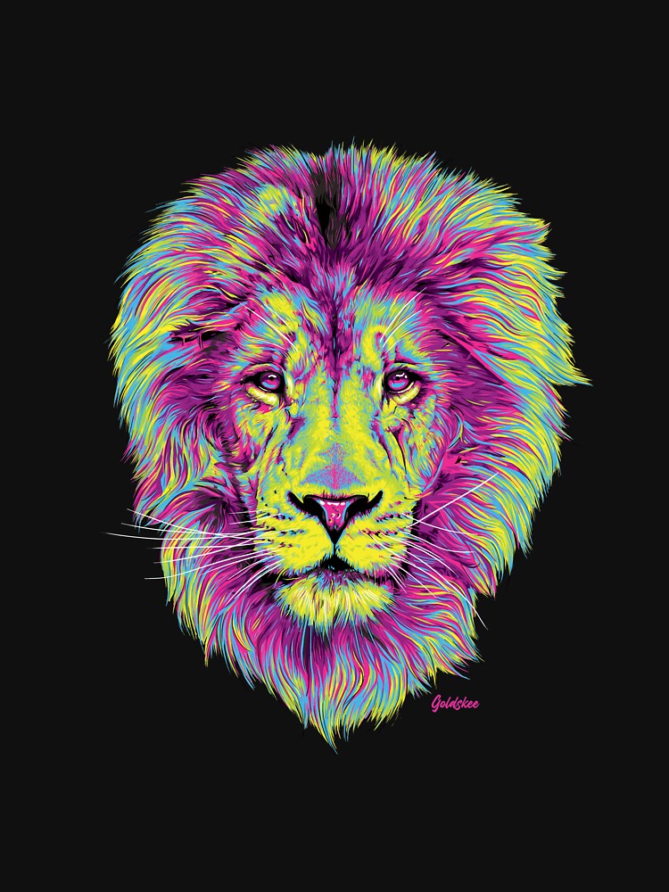 Thumbnail 7 of 7, Classic T-Shirt, Lion designed and sold by Goldskee.