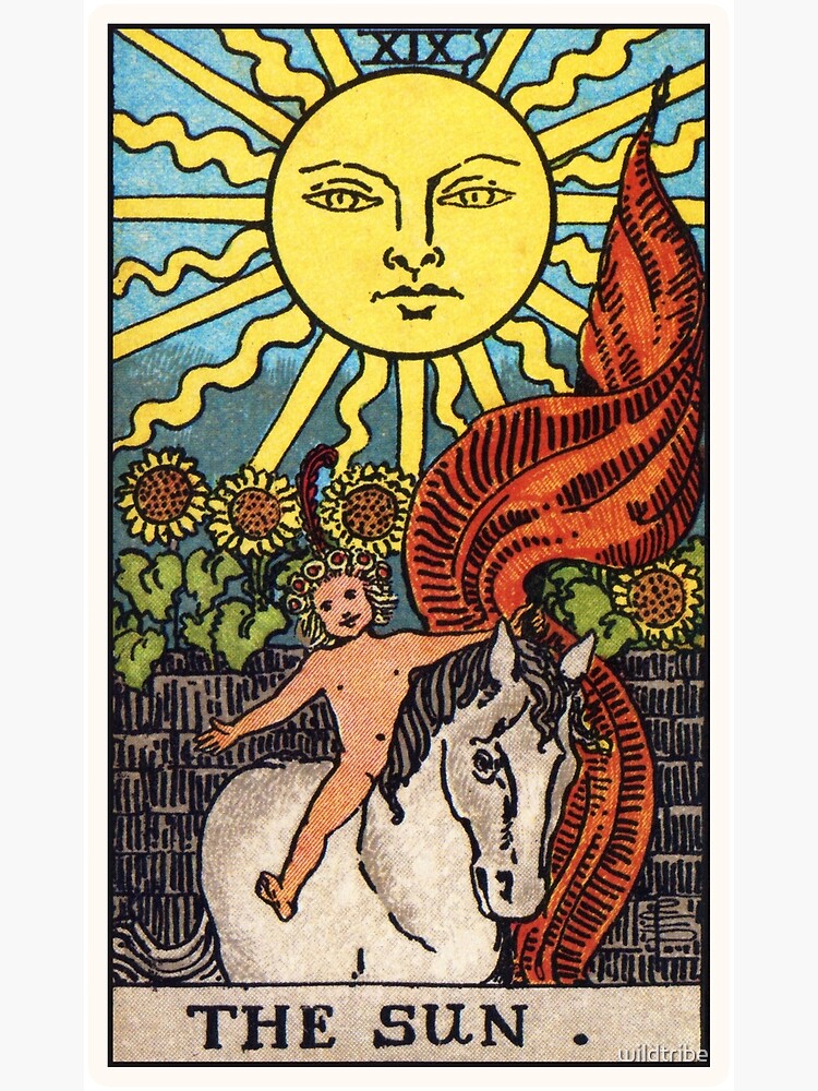 Discover XIX. The Sun Tarot Card Premium Matte Vertical Poster