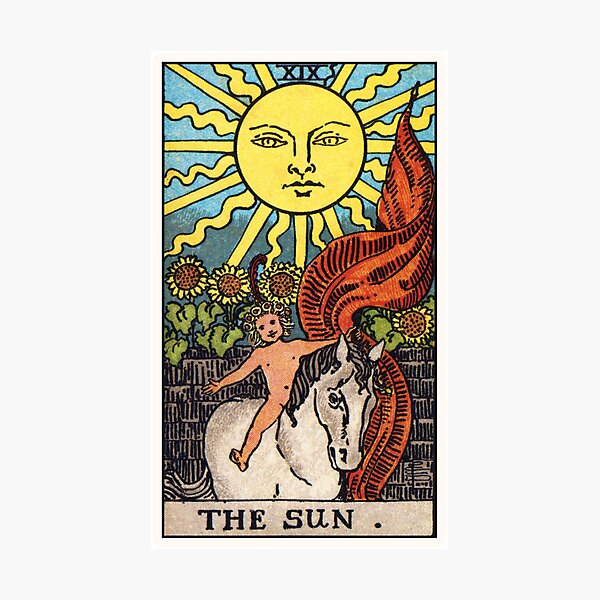XIX. The Sun Tarot Card Photographic Print