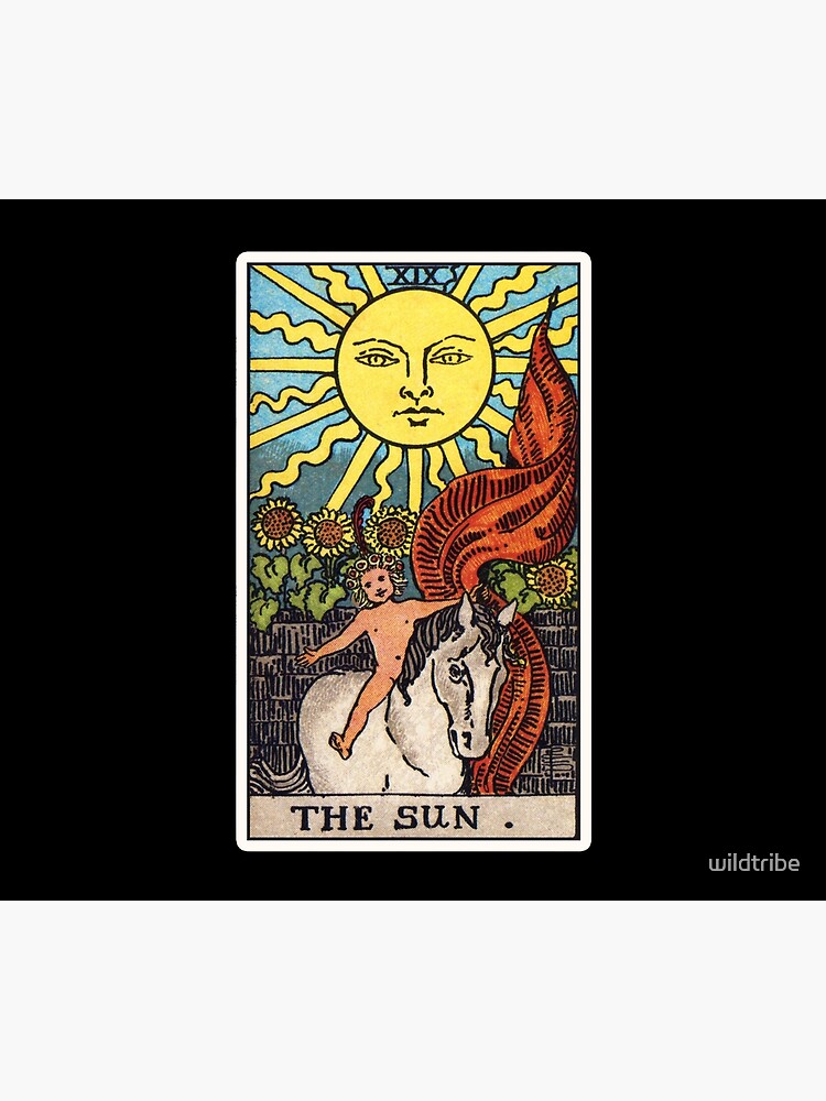 XIX. The Sun Tarot Card Sticker for Sale by wildtribe