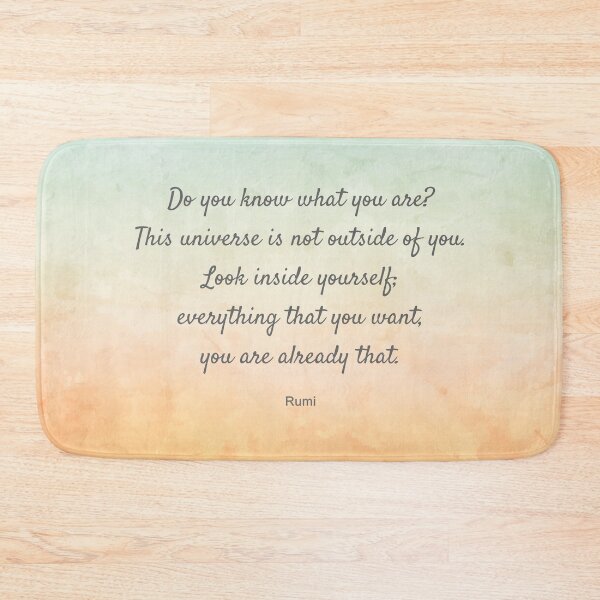 Item preview, 'Do You Know What You Are?' Beautiful Quote by Rumi designed and sold by StudioCitrine.