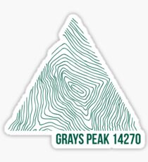 Grays Peak Topo Sticker