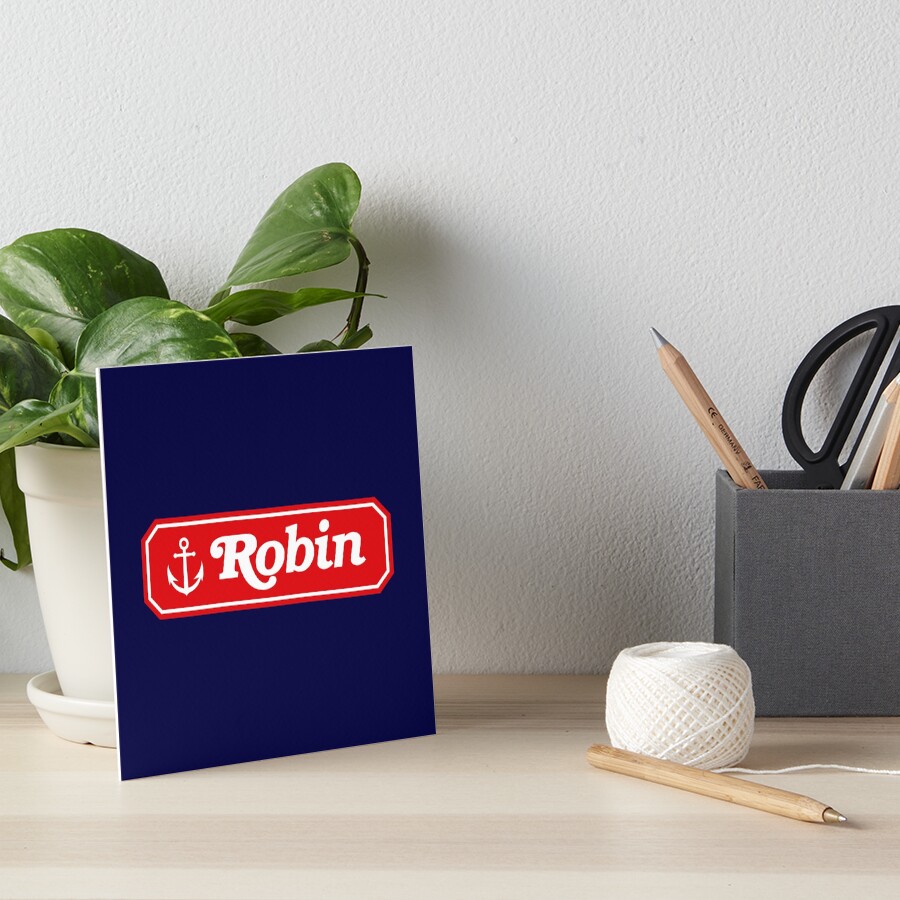 "Robin Scoops Ahoy Name Tag" Art Board Print by lexipej Redbubble