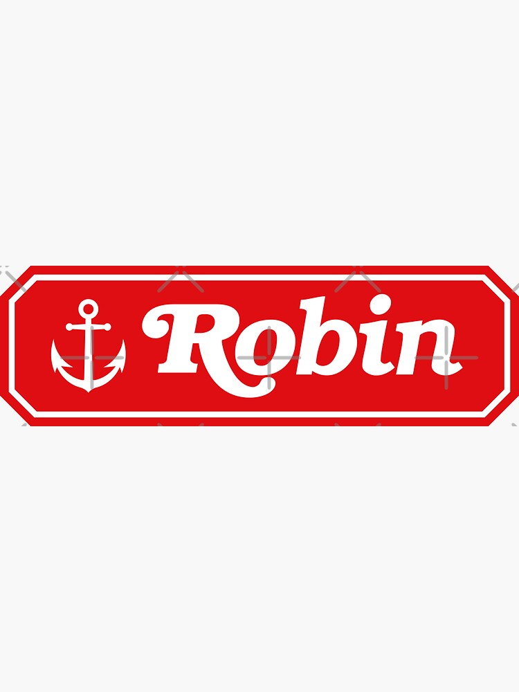 "Robin Scoops Ahoy Name Tag" Sticker for Sale by lexipej Redbubble