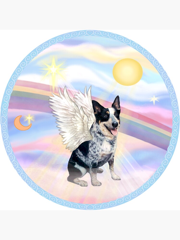 Australian Cattle Dog Angel in Heavens Clouds by JeanBFitzgerald