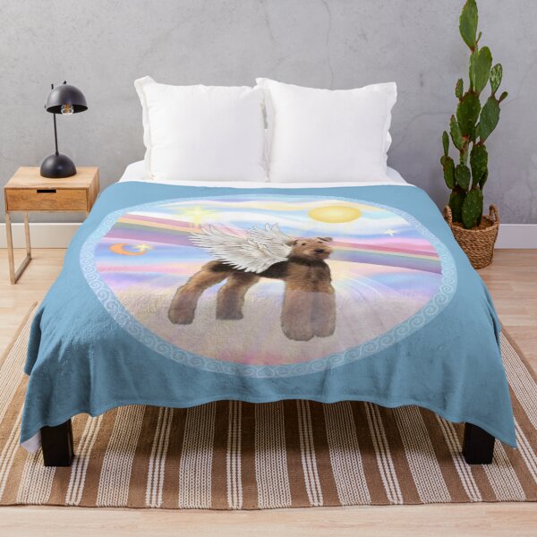Item preview, Airedale Angel in Heavens Clouds designed and sold by JeanBFitzgerald.