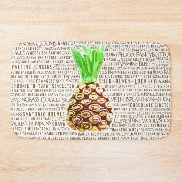 Item preview, Psych Burton Guster Nicknames - Television Show Pineapple Room Decorative TV Pop Culture Humor Lime Neon Brown designed and sold by CanisPicta.