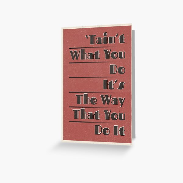 Artikel-Vorschau von Lindy Lyrics - Tain't was du tust (es ist so, wie du es tust), designt und verkauft von chayground.