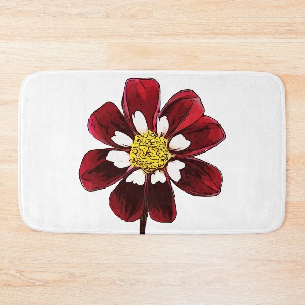 Item preview, Red and White Watercolor Flower designed and sold by MawmawBear.