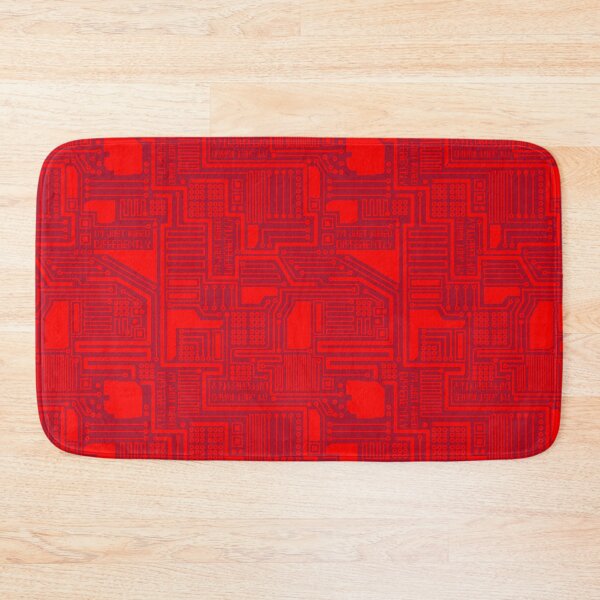 Item preview, Modern Flat - Circuit Board Pattern - Im Just Wired Differently - Red designed and sold by WickedRefined - Nicole Demereckis.