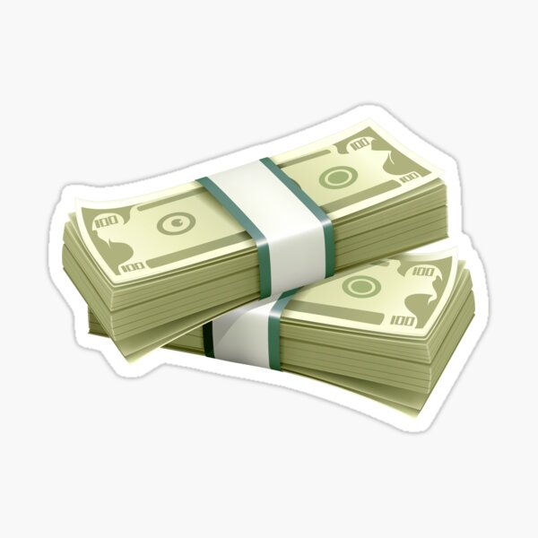 Clear Money Stack - Savings Cash Bills Payday - Vinyl Planner Stickers 63  Transparent Stickers - S198