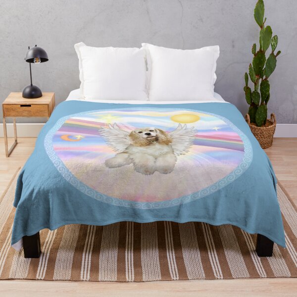 Item preview, Cocker Spaniel (buff) Angel in Heavens Clouds designed and sold by JeanBFitzgerald.