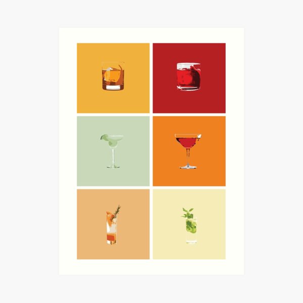 Wine Liqueur cocktail bar fun high quality wall Canvas Print wall art home decor