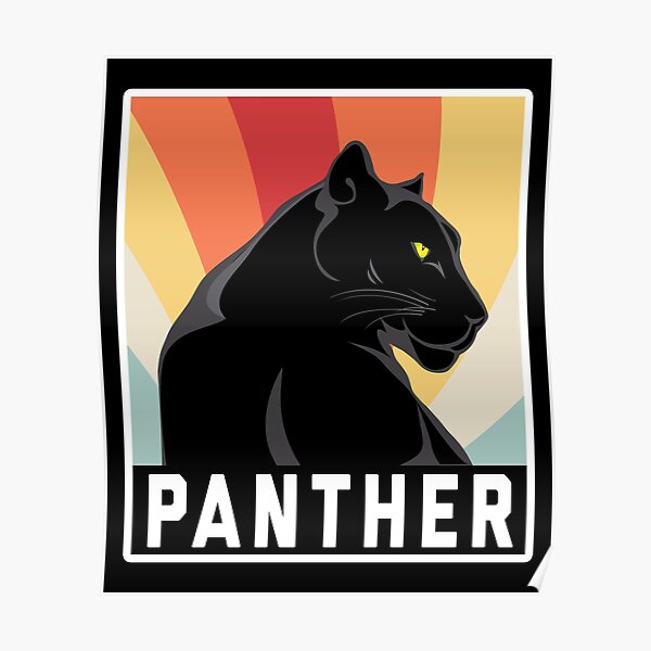 Black Panther Retro Poster