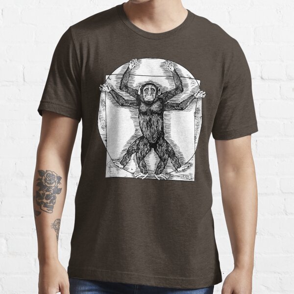Vitruvian Schimpanse Essential T-Shirt