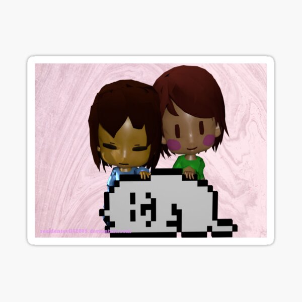 Undertale Frisk, Chara And Annoying Dog Sticker