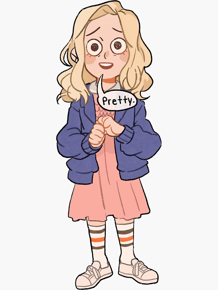 "Stranger Things Eleven "Pretty"" Sticker for Sale by EmaGameboi
