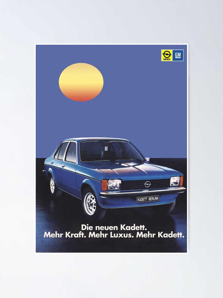 Opel Kadett Poster By Throwbackmotors Redbubble