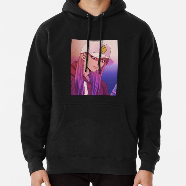 Pink Haired Girl With Cap And Hoodie Anime Manga Pullover Hoodie By Madoscientist Redbubble