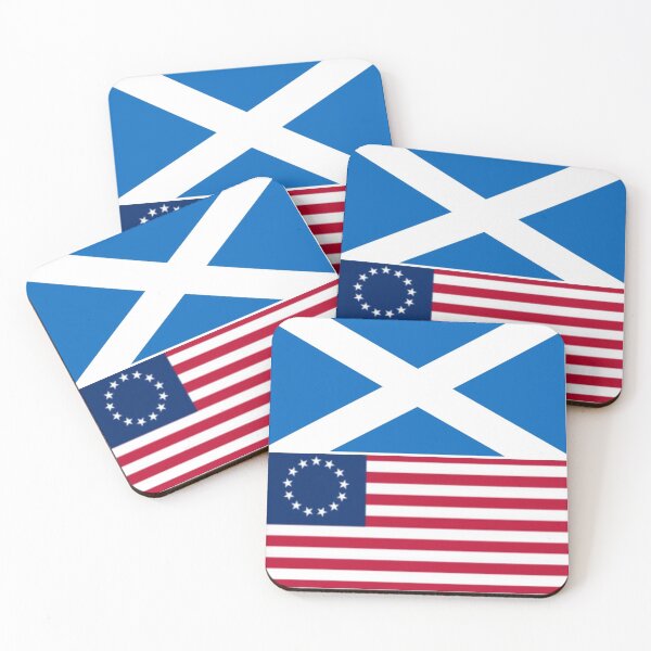 Item preview, Scottish with USA Betsy Ross flags - Albannach le na SA Betsan Ross bratach designed and sold by JonathanR1994.